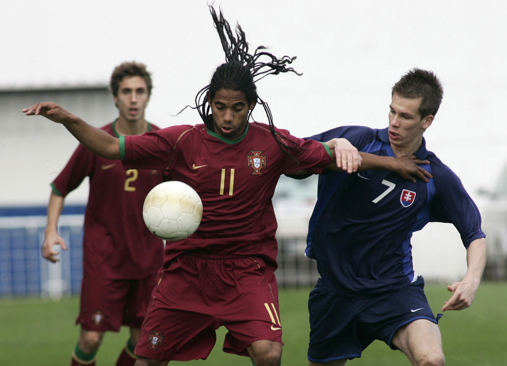 Fabio Paim pictured playing for Portugal Under 21s