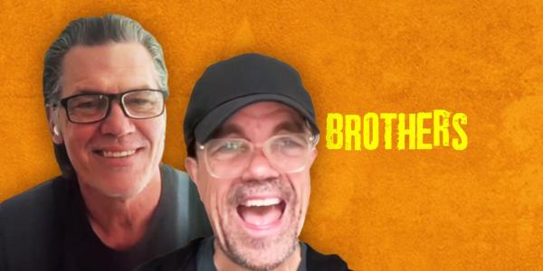 Josh Brolin & Peter Dinklage smiling during Brothers interview